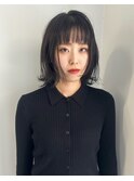 黒髪ワイドバング