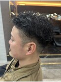 ツイストCカールパーマ×アップバング