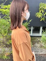 バディ ヘア フレス(BUDDY HAIR FRAIS)&nbsp;オレンジベージュのストレートロブ