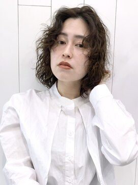 アイティーバイアルバム 下北沢店(IT by ALBUM) カーリーウェーブ_ショコラベージュボブルフベビーバング_8568