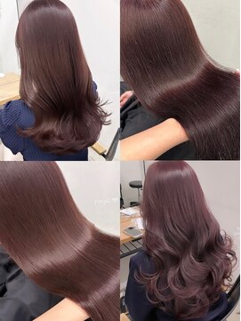 フォンズ(FONS) 表参道韓国艶カラー*グレージュパープルラベンダーピンクカラー