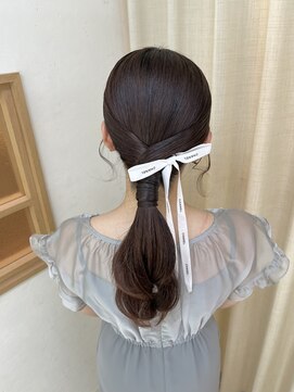 ソノ(sono) タイトヘア タイトポニー ローポニー 編みおろし 参列ヘア