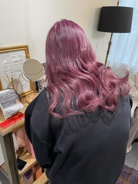 インク バイ アルテフィーチェ 甲子園口(ink by artefice) ラベンダーピンクカラー/チェリーレッド/韓国風巻き＠20代/30代