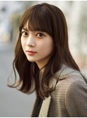 ふんわりかわいい似合わせマロングレージュ小顔カット