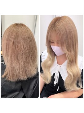 ネクスト 池袋(NEXT) ホワイトベージュ/ロングヘア/ベージュ/ミルクティー