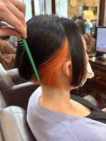 キャラ 池袋本店(CHARA) 白髪ぼかしインナーカラーボブ◎前下がりショート【池袋/ボブ】