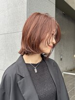 マッシュ アドベ 八戸ノ里(MASHU ADOBE) レイヤーボブ×ピンクベージュ