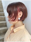 レイヤーマッシュショートとインナーカラー★秋山
