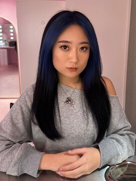 ダズリングディア(Dazzling Deer) サファイアブルー/フェイスフレーミング/夏/ロング