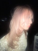 ロンドアンメゾン 原宿(Lond un Maison.)&nbsp;くびれヘア/アプリコットオレンジ/韓国/ブリーチ/レイヤー/原宿