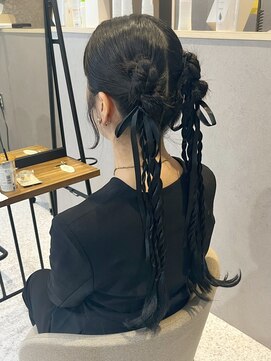 オーセンヘア(AUTHEN.HAIR) お呼ばれヘアセット◎ ツイン、三つ編みアレンジ