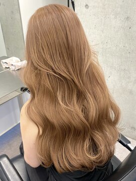 サンクプロジェクト(cinq PROJECT) 韓国ヘアー顔周りレイヤーミルクティーベージュブラウンカラー