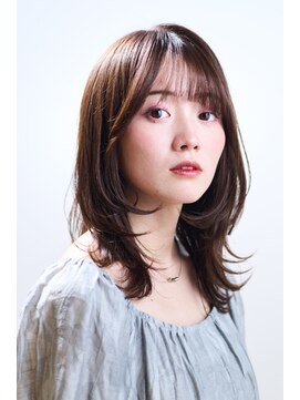 ココアブラウン×愛されセミディ