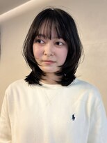 ノラ ヘアーサロン(NORA HAIR SALON)&nbsp;ミディアムレイヤーボブレイヤーハッシュカット顔まわりカット