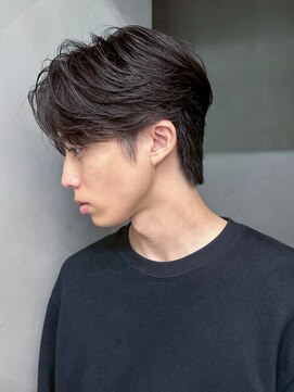 アルバム 銀座(ALBUM GINZA) フェザーパーマサーフカール刈り上げセンターパート_ba572721