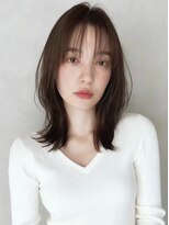 ミシェリー(misherry) #ヘルシースタイル王道セミロングレイヤーカット#ココアブラウン