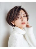 小顔レイヤーボブくびれベージュカラーハイライトサイドバング
