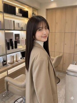 アッシュ 千歳烏山店(Ash)の写真/【極上の髪質改善】ダメージレス縮毛矯正ストレートでパキンと尖らない自然で柔らかい至高の絹髪へ