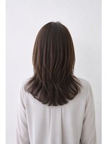 ベルス(bellus)&nbsp;長め前髪×艶感ダークグレージュ 30代　40代　50代