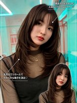 ヘアーサロン リアン 鴻巣店(hair salon Rien) 韓国風ミディアムレイヤー×ダークブラウン/鴻巣