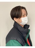 #メンズヘアー　#センターパート #マニッシュショート