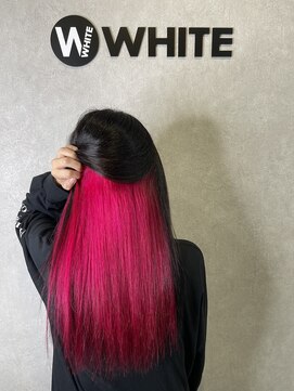 ホワイト(WHITE) [WHITE RYOTA] インナーカラーホットホットホットピンク