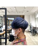 マッシュ×ブルーヘア