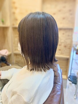 アドラーブル 長岡新保店(adorable) 20代30代★大人耳掛け☆無造作×切りっぱなしボブ