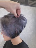 アディクシーカラー×ラベンダー×ボブ