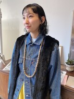 ヘアーアイストゥーレ(HAIR ICI TRE)&nbsp;パーマ　ニュアンスパーマ　ぷつバング　担当渡邉桜桃