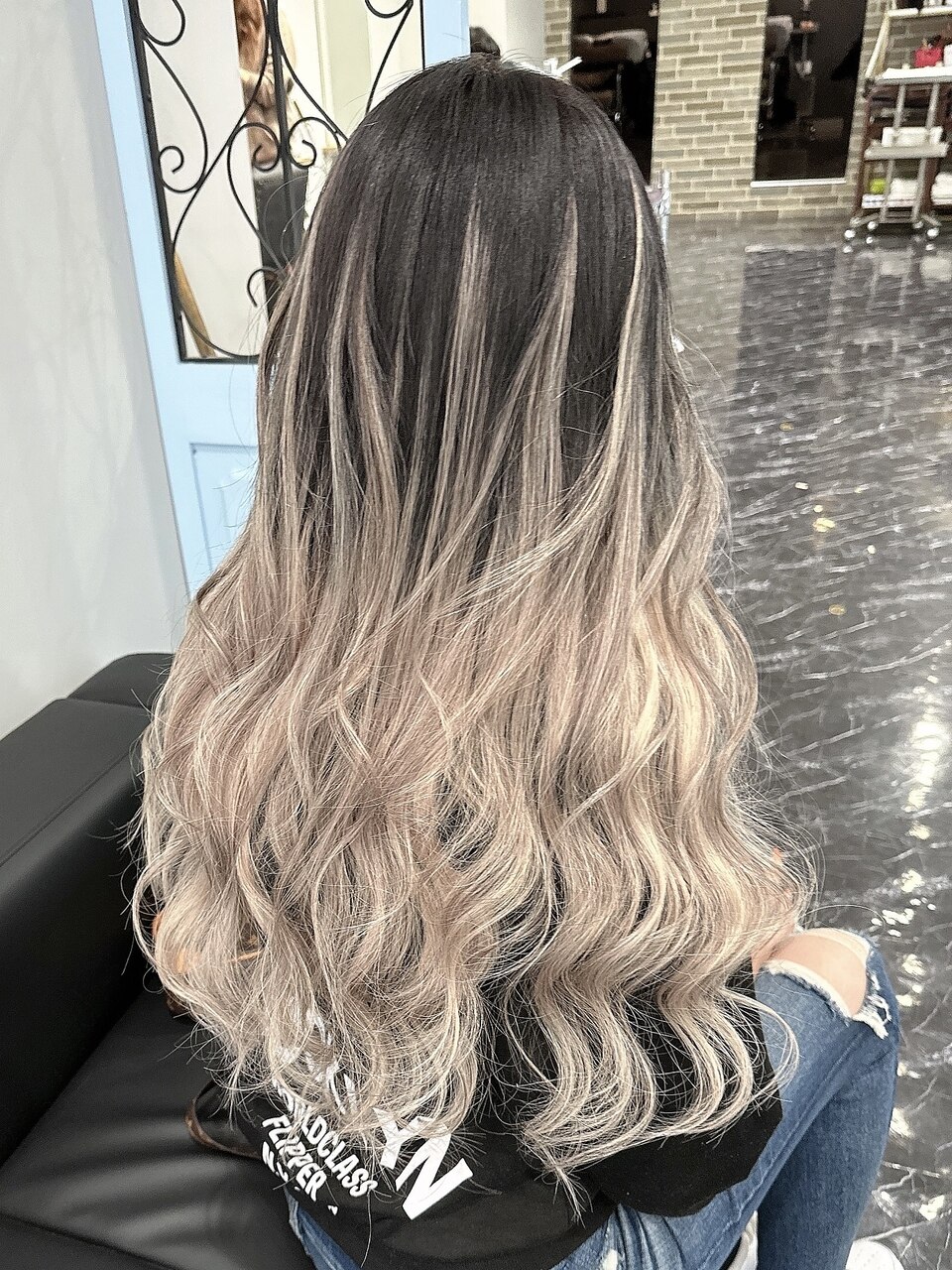 ピンクベージュ#シールエクステ#バレイヤージュ#韓国#：L180410023