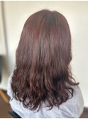 大人ガーリー ハイトーンブラウン 毛先カーリーパーマ