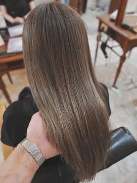 ボアップ(boappu) #イルミナカラー#ブリーチなし#赤み消し#オリーブベージュ