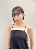 アンブレラカラーと耳掛けボブショート◎