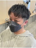 ツイストスパイラルパーママッシュメンズパーマ波巻きパーマ