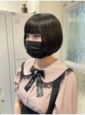 前髪/マチルダボブ/ピンクベージュ/インナーグレージュ/表参道
