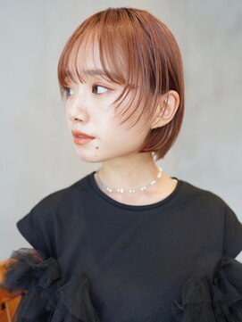 ニコ トウキョウ 渋谷(nico TOKYO) 切りっぱなし/ボブ/ピンクブラウン