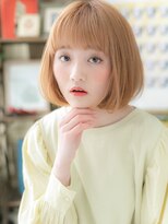 カバーヘアアンドスパ ブリス 浦和(COVER HAIR&SPA bliss)&nbsp;韓国風ハイトーンカラー前下がり小顔ミニボブh3浦和10代20代30代
