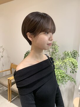 ケーツー 谷町(K-two) ショートボブ*前髪ありショートカット*グレージュ*30代40代50代