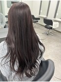 ラベンダー　暗め　艶髪　トリートメント　ロング　ゆる巻き