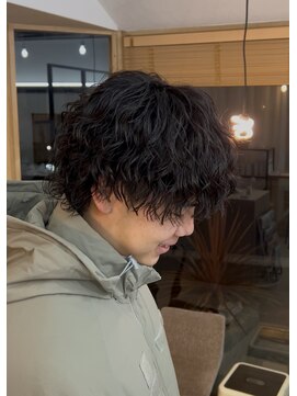 メンズギフト(men's GIFT) ツーブロックツイストスパイラルパーマメンズマッシュウルフ