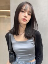 ジゼル 博多筑紫口店(GiseL)&nbsp;ミディアム　顔周りカット　レイヤーカット　透明感　20代30代