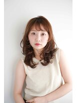 トクテ 高円寺(tokute)&nbsp;くびレイヤーエモージュ前髪モテベージュレイヤーミディ/高円寺