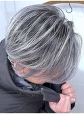 【筋感バツグン】メンズホワイトバレイヤージュ×ブリーチ２回