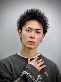 xスパイキーショート/ブルーブラック/韓国マッシュ