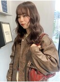ホワイトグレージュ/デジタルパーマ/チェリーブラウン/梅田