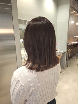 オーガニック リブ 川越(organic+live) 秋色◎切りっぱなし外はねボブ×小顔見せレイヤー