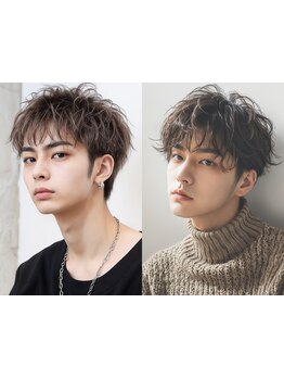 人気のニュアンスパーマからツイスト・波巻き・シャドーなど様々なパーマに対応◎［メンズパーマ/烏丸］