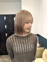 ヘアーブレイス(hair brace)&nbsp;ブリーチ1回ミルクティー×ルーツカラーstylist聖斗