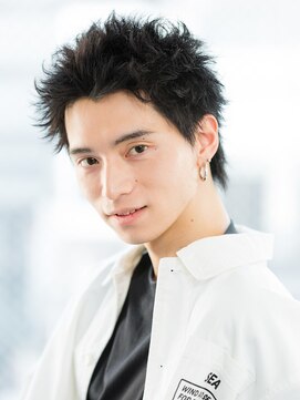 スパイキーショート/メンズミニウルフ/ソフトツイストパーマ